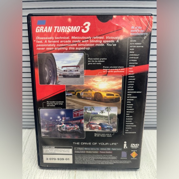 Gran Turismo 3 A-Spec (Sony Playstation 2) - Tested and Working - Picture 2 of 3